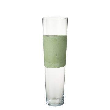 Vaas delph glas transparant/groen large
