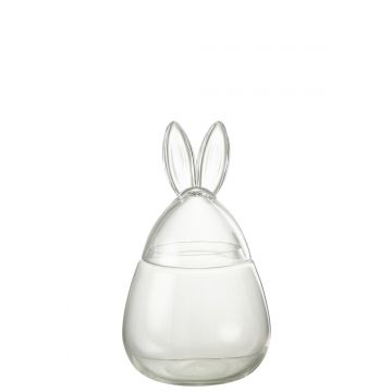 Pot konijn glas transparant small