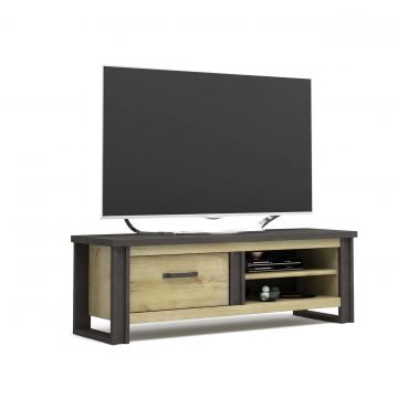 Tv-meubel Becky 170cm 1 lade - bruin 