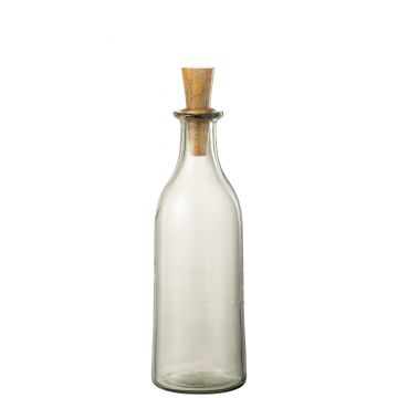 Fles kurk glas/hout transparant