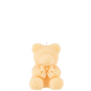 Kaars teddy beer licht geel medium-15u