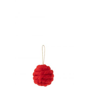 Bal hanger gebreid wol textiel rood