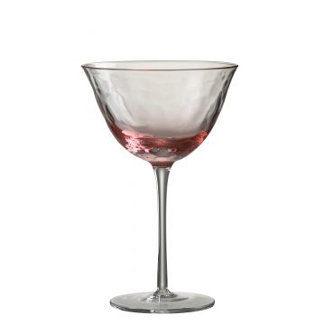 Cocktailglas oneffen glas roze