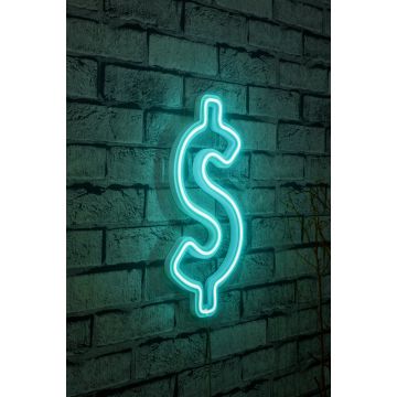 Neonverlichting dollarteken - Wallity reeks - Turquoise