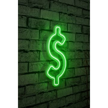 Neonverlichting dollarteken - Wallity reeks - Groen