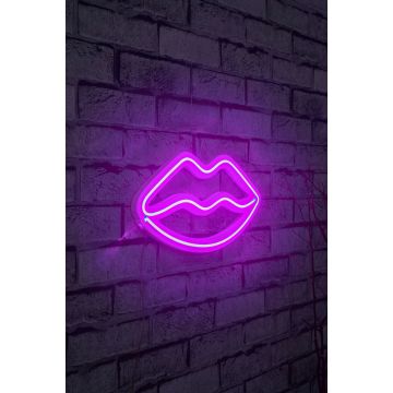 Neonverlichting lippen - Wallity reeks - Roze