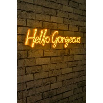 Neonverlichting Hello Gorgeous - Wallity reeks - Geel