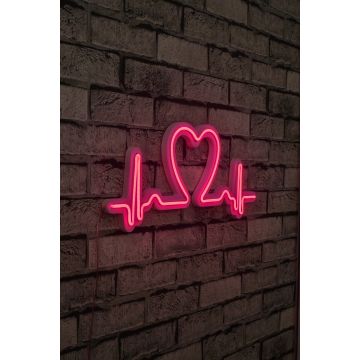 Neonverlichting hartslag - Wallity reeks - Roze