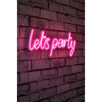Neonverlichting Let's party - Wallity reeks - Roze