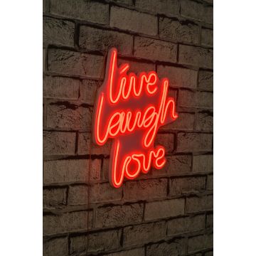 Neonverlichting Live Laugh Love - Wallity reeks - Oranje