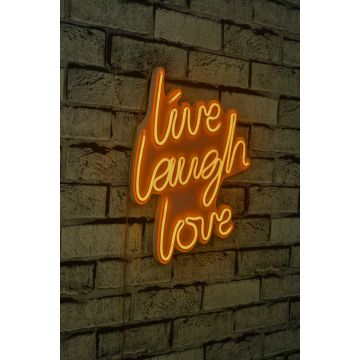 Neonverlichting Live Laugh Love - Wallity reeks - Oranje