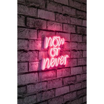 Neonverlichting Now Or Never - Wallity reeks - Roze