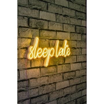Neonverlichting Sleep Late - Wallity reeks - Geel