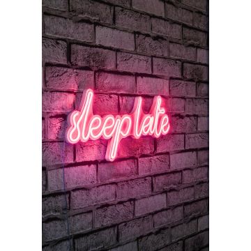 Neonverlichting Sleep Late - Wallity reeks - Roze