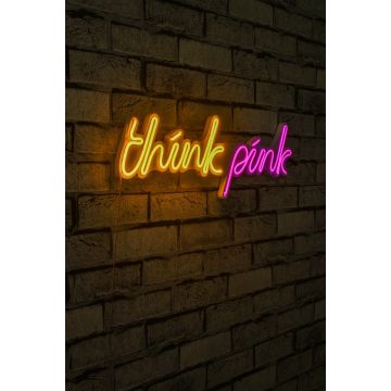 Neonverlichting Think Pink - Wallity reeks - Geel/paars