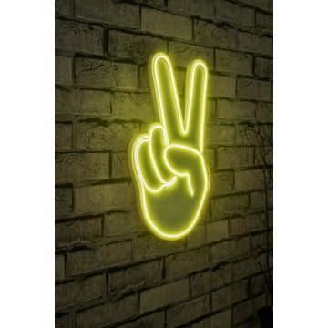 Neonverlichting Peaceteken - Wallity reeks - Geel