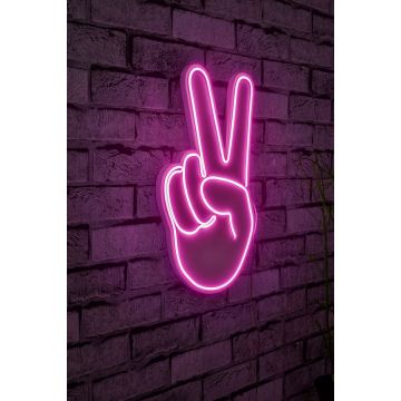 Neonverlichting Peaceteken - Wallity reeks - Roze