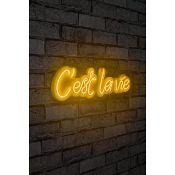 Neonverlichting C'est la Vie - Wallity reeks - Geel