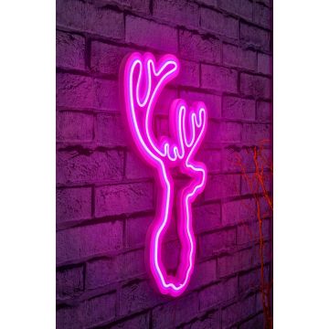 Neonverlichting rendier - Wallity reeks - Roze