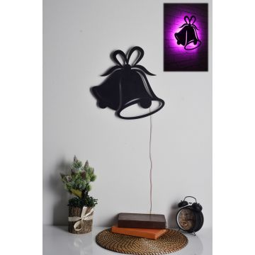 Brandhout Decoratieve LED-lamp | Zwarte basis | 60 LED/m | 375cm snoer | Roze