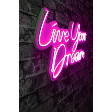 Neonverlichting Live Your Dream - Wallity reeks - Roze