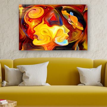 Maignan Tempered Glass Painting | Multicolor | 40 x 60 cm