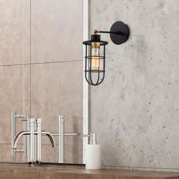 Moderne Decoratieve Wandlamp | Metalen Behuizing | 12cm Diameter | 30cm Hoogte