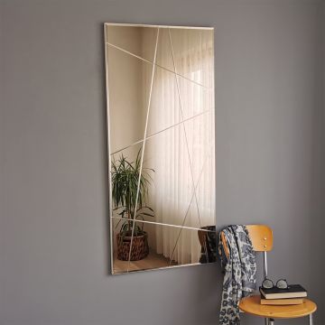 Locelso Verstelbare Spiegel | 62x130cm | Zilver