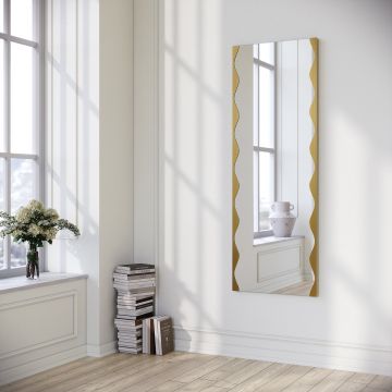 Locelso Gouden Wandspiegel | 50x140 cm | 100% Metaal