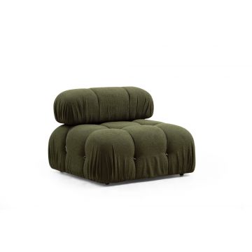 Del Sofa Atelier: Sofa met 1 zitplaats | Frame van beukenhout/spaanplaat | Groen polyester".
