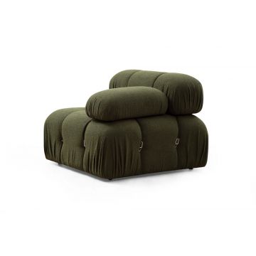 Del Sofa Atelier: 1-Seat Green Sofa met Beukenhouten Frame