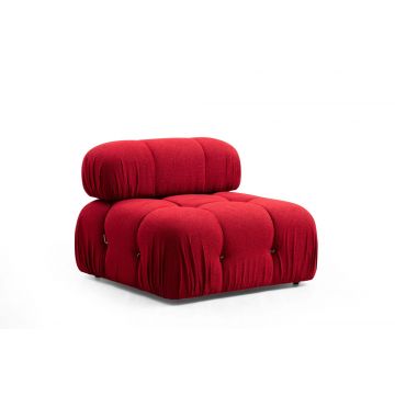 Del Sofa 1-Zits | Beuken Frame | Poly Stof | Rood".