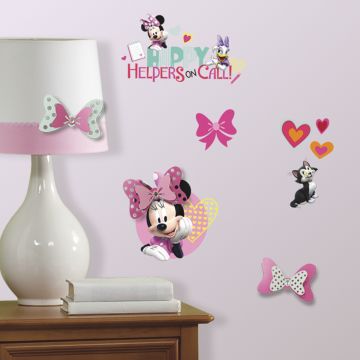 Muurstickers Minnie Mouse Happy Helpers