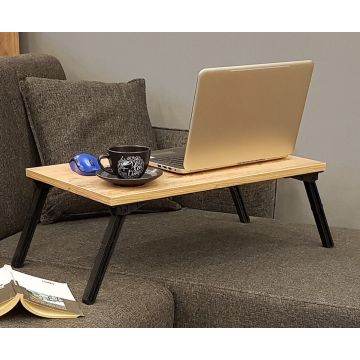 Laptoptafel Vella | 35 x 60 x 24,5 cm | Kleur: Atlantic Pine Black