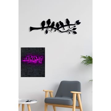 Brandhout Decoratieve LED Verlichting | Roze | 25 x 75 cm