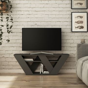 Houten Antraciet TV-meubel | 100% Gemelamineerd | 110x40x30 cm
