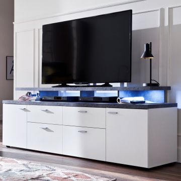 tv-meubel Mood | 180 x 47 x 66 cm | White Stone-design