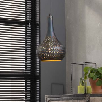 Hanglamp Cone 1 lampenkap - zwart/bruin