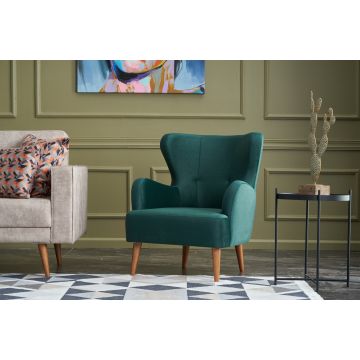 Fluwelen stoel Del Sofa | 73 x 80 x 87 cm | Groen