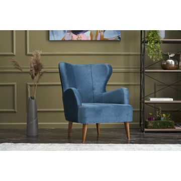 Fluwelen stoel Del Sofa | 73 x 80 x 87 cm | Marineblauw