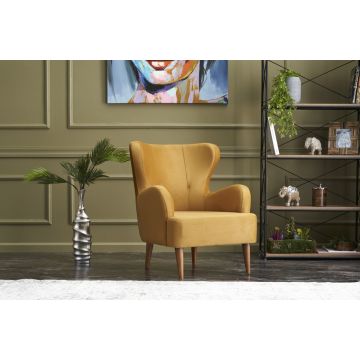 Fluwelen stoel Del Sofa | 73 x 80 x 87 cm | Goudkleur