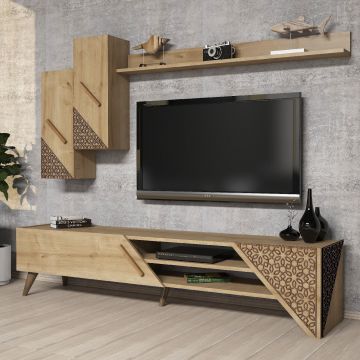 Woody Fashion TV-meubel Eiken 180x40x37 cm Melamine gecoat