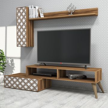 Woody Fashion TV-meubel | 100% Melamine | 18mm Dikte | Walnoot Wit