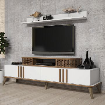 Woody Fashion TV-meubel | 100% Melamine coating | 168 cm breedte | Wit