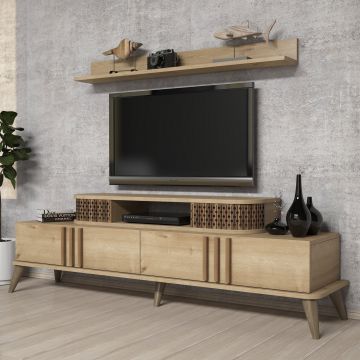 Woody Fashion TV-meubel | Eiken | 168cm Breedte | 100% Melamine Gecoat