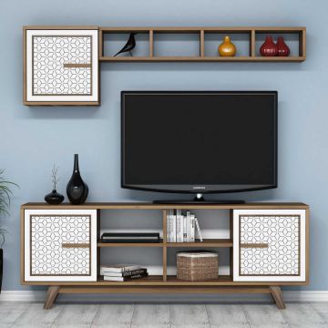Woody Fashion TV-meubel | 100% Melamine coating | Notelaar Wit