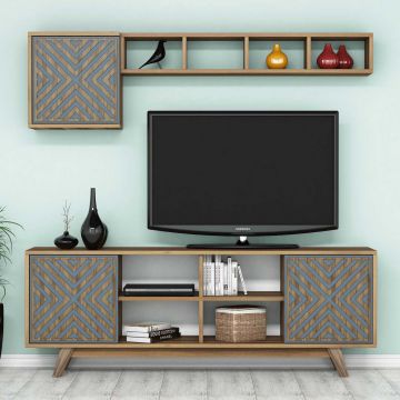 Modern TV-meubel | Woody Fashion | 160cm | Notenblauw