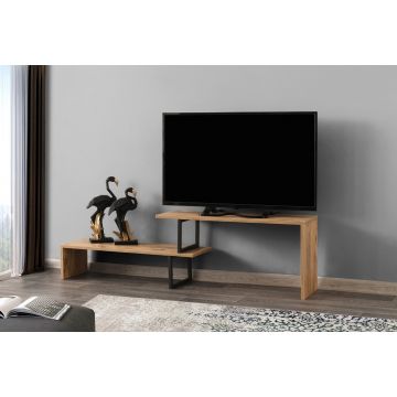 TV-meubel | 100% Melamine | 18mm Dik | 153cm x 44cm x 30cm | Grenen Zwart