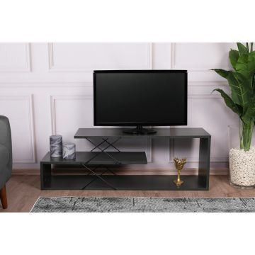 Kalune TV-meubel | 100% Melamine | Antraciet | 45cm Planken