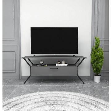 TV-meubel | Melamine Laag | 18mm Dik | Antraciet Zwart